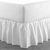 Sleepwell White Solid, King Size Ruffled Bed Skirt 18 Inch Drop Split Corner,100 Percent Pure Egyptian Cotton 400 Thread Count, Wrinkle & Fade Resistant view 4