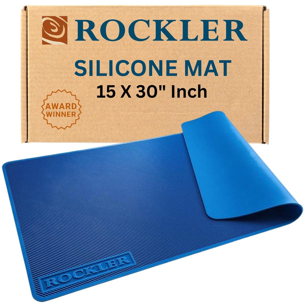 Rockler Silicone Glue Mat (15"x30") - Heat Resistant Mat for Projects, Garage, Shop, Dining Room Table  Easy to Clean Silicone Mats for Crafts  Rolls up for Easy Storage Silicone Project Mat