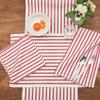 C&F Home Ticking Stripe 13'' X 19'' Crimson Cotton Reversible Machine Washable Single Placemat Rectangular Placemat Crimson view 3