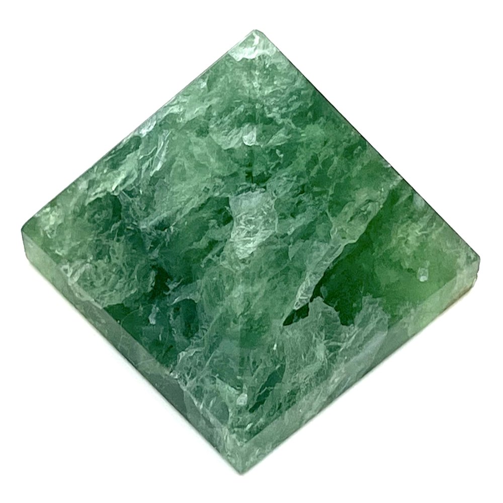 Energized Gemstones Pyramids 1.75"-2" Inch - Healing Gemstone Crystals - Lapis Crystal Quartz Green Jade Fluroite Iolite Pyrite Aventurine Amethyst Tourmaline Citrine (Green Fluorite)
