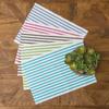 C&F Home Ticking Stripe 13'' X 19'' Fuchsia Cotton Reversible Machine Washable Single Placemat Rectangular Placemat Fuchsia view 4