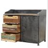 Iron WD. 3 Drawer Sliding Door Cabinet view 3