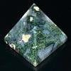 AWAKEN YOUR KUNDALINI Moss Agate Pyramid 2 Inch Crystal, Taurus Birthstone, Heart Chakra view 2