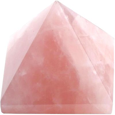 AWAKEN YOUR KUNDALINI Rose Quartz Pyramid 2 Inch Taurus Libra Birthstone Heart Chakra