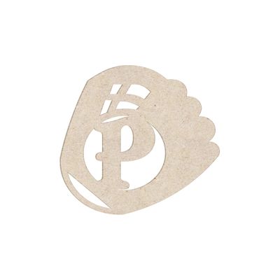 12" Baseball Bats Unfinished Wood Initial Monogram Letter P (Sizes 12"-30")