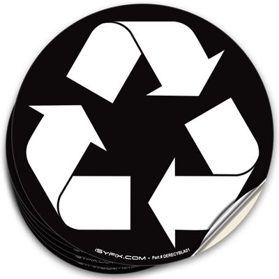 iSYFIX Recycle Sticker for Trash Can, 6 Pack, 5 inch