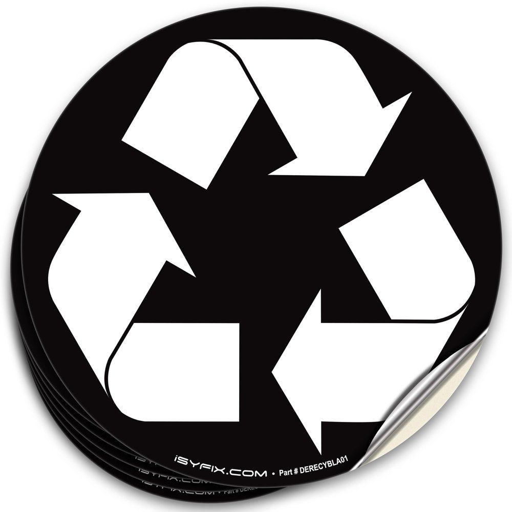 iSYFIX Recycle Sticker for Trash Can, 6 Pack, 5 inch