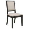 Coaster Home Furnishings - Louise - Asian Hardwood - 5-Piece Rectangular Dining Set with 18-Inch Leaf Extension and Set of 4 Cream Upholstered Chairs - Home Kitchen - Black and Cream - 101561-S5 view 4