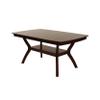 Benzara Newfangled Rubber Wood Dining Table, Espresso view 1