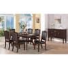 Benzara Newfangled Rubber Wood Dining Table, Espresso view 2