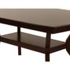 Benzara Newfangled Rubber Wood Dining Table, Espresso view 4