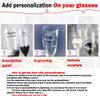 Gold & Royal Blue Personalized Wedding Set Champagne Flutes - Wedding Toasting Flutes Set - Flute Engraved Champagne Glasses - Server Gift Set view 4