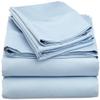 400 Thread Count 4-Piece Sheet Set Twin Extra Long Bed Size (39" x 80") Light Blue Solid Fit Up to 25" Deep Mattress 100% Egyptian Cotton. view 1