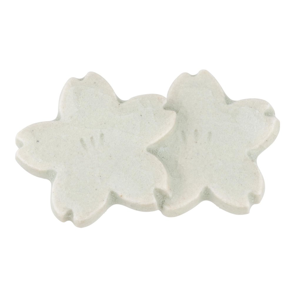 Koyo Pottery 23462 Chopsticks Rest, Approx. 1.8 x 0.8 inches (4.5 x 2 cm), Layered Cherry Blossom Chopsticks Rest, Clear