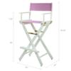 Casual Home 230-01/021-22 Director Chair, 30" - Bar Height, WhiteFrame/Pink Canvas view 3