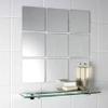 Square Acrylic Tiles - Silver Mirror - Pack of Ten - 7" x 7" view 1
