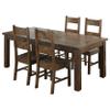 Coaster Home Furnishings - Coleman - Wood - 5-Piece Rectangular Farmhouse Dining Set with 79-Inch Table & Set of 4 Ladder Back Armless Chairs - Dining Room - Rustic Golden Brown - 107041-S5 view 1