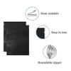PABCK 100 Pcs Matte Black 3.3x5.1 inch (Inside Size 2.9x3.9 inch) Front Window Resealable Foil Zipper Lock Pouch for Zip Reclosable Lock Food Storage Bags Heat Seal Pouch Airtight Edible Grocery Pack view 2