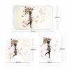 Amagical 16 Piece Bathroom Mat Set Shower Curtain Set Fairy Girl with Floral Umbrella and Dress Walking with Butterflies Print Bath Mat Contour Mat Toilet Cover Fabric Waterproof Curtain with 12 Hooks view 4