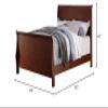 Benzara Magnificent Twin Bed Cherry view 2