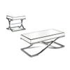 BOWERY HILL 2 Piece Coffee Table Set in Chrome view 1