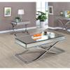 BOWERY HILL 2 Piece Coffee Table Set in Chrome view 2