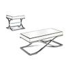 BOWERY HILL 2 Piece Coffee Table Set in Chrome view 3