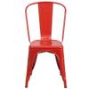 BOWERY HILL 17.5" Industrial Steel Metal Stackable Dining Chair in Red view 2