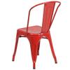 BOWERY HILL 17.5" Industrial Steel Metal Stackable Dining Chair in Red view 4