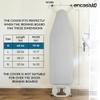 Encasa XO Ironing Board Cover and Pad 42"x14" - Thick 2mm Foam Padding, Drawstring Tightening & Lock, Heat Reflective, Scorch & Stain Resistant, Medium Ironing Board - Silver Premium view 2