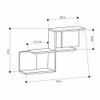 Ada Home Dcor Wilfred Wall Shelf, 36'' x 23'' x 8'', Light Mocha & Burgundy view 2