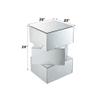 Acme Meria 20" Square Mirrored End Table view 3