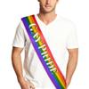 Pride Parade Accessories - Sparkle 'Gay Pride' Rainbow Sash - LGBTQ Queer Pride Month Outfits and Supplies - Rainbow Sash (GayPride) view 2