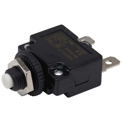 Seachoice Circuit Breaker, Mini, Push to Reset, 5 Amp, Black