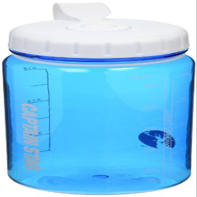 Captain Stag UE-3386 Water Bottle, Sports Bottle, 19.4 fl oz (550 ml), Direct Drinking, Rice Marking, 3.5 Cups, Blue