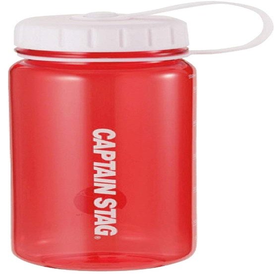 Captain Stag UE-3388 Water Bottle, Sports Bottle, 19.4 fl oz (550 ml), Direct Drinking, Rice Marking, 3.5 Cups, Red