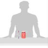 Captain Stag UE-3388 Water Bottle, Sports Bottle, 19.4 fl oz (550 ml), Direct Drinking, Rice Marking, 3.5 Cups, Red view 2