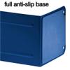Acrimet Bookends for Shelves, Non-Skid Book Holder, Heavy Duty Book Stopper, Steel Metal Book Ends Storage for Home, Library, 6 7/8" H x 4" W x 4 1/2" D (Deep Blue) (2 Pairs / 2 Pieces) view 2