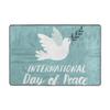 My Little Nest Area Rug International Day of Peace White Dove Lightweight Doormat 2' x 3', Memory Sponge Indoor Outdoor Decor Carpet for Entrance Living Room Bedroom Office Kitchen Hallway view 1