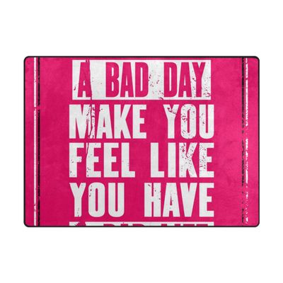 My Little Nest Area Rug Inspiring Quote Lightweight Non-Slip Soft Mat 4' x 5'3, Memory Sponge Indoor Outdoor Decor Carpet for Living Dining Room Bedroom Office Kitchen