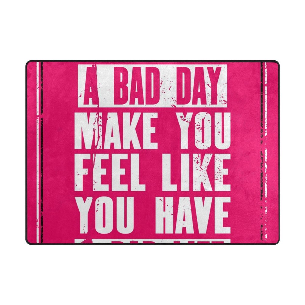 My Little Nest Area Rug Inspiring Quote Lightweight Non-Slip Soft Mat 4' x 5'3, Memory Sponge Indoor Outdoor Decor Carpet for Living Dining Room Bedroom Office Kitchen