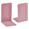 Acrimet Bookends for Shelves, Non-Skid Book Holder, Heavy Duty Book Stopper, Steel Metal Book Ends Storage for Home, Library, 6 7/8" H x 4" W x 4 1/2" D (Pink) (1 Pair / 2 Pieces) view 1