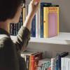 Acrimet Bookends for Shelves, Non-Skid Book Holder, Heavy Duty Book Stopper, Steel Metal Book Ends Storage for Home, Library, 6 7/8" H x 4" W x 4 1/2" D (Pink) (1 Pair / 2 Pieces) view 3