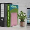 Acrimet Bookends for Shelves, Non-Skid Book Holder, Heavy Duty Book Stopper, Steel Metal Book Ends Storage for Home, Library, 6 7/8" H x 4" W x 4 1/2" D (Pink) (1 Pair / 2 Pieces) view 4