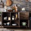 247SHOPATHOME Dita Dining Buffet, One size, Reclaimed Oak view 2