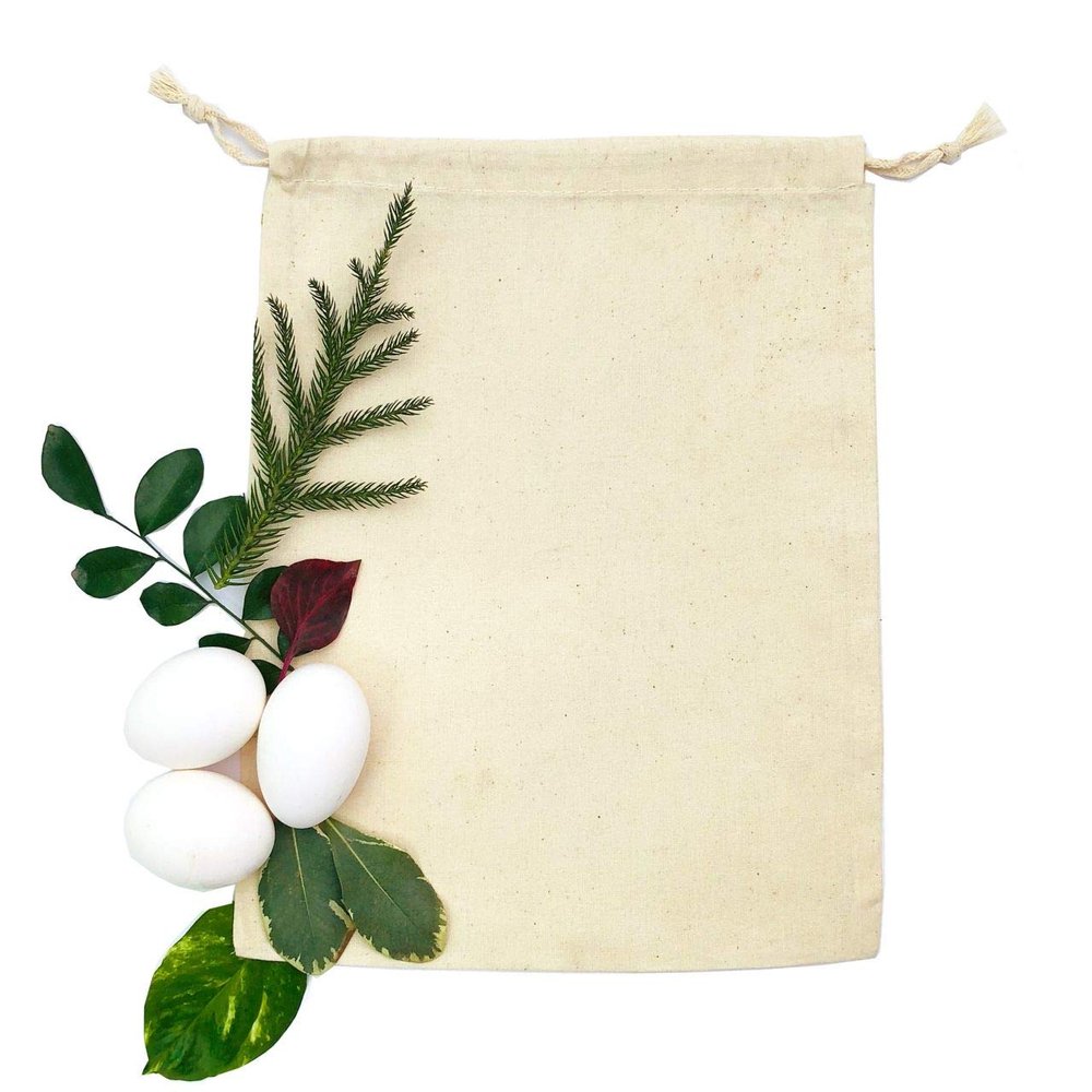 10x12 inch 100% Cotton Reusable Produce Muslin Bags - 100 Multipurpose bags
