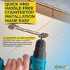 Zipbolt 10.800 Countertop Miter Connector 10 Piece Joint Fastener Drawbolt Pack with 5mm Hex Bit for Joining Countertops, Butcher Blocks, Furniture, and More - Single-Handed Tightening view 4