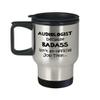 Audiologist Travel Mug Gifts - Because Badass Isnt An Official Job - Insulated Stainless Steel Coffee Tumbler Funny Cute Gag Audiology ASHA Audiological Center AudD AUD Graduation Idea view 3