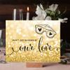 Andaz Press Wedding Party Signs, Glitzy Gold Glitter, 8.5x11-inch, Don't Get Blinded by Our Love Sunglasses Ceremony Sign, 1-Pack view 2