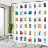 Ambesonne Gemstone Shower Curtain, Composition of Gemstones with Names Tiger Eye Sulphur and Ruby Mineral Geology, Cloth Fabric Bathroom Decor Set with Hooks, 69" W x 75" L, White view 4